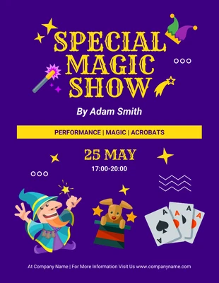 Free  Template: Special Magic Show Advertisement Flyer Template