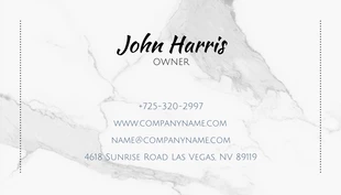 White Modern Texture Vintage Store Business Card - Page 2