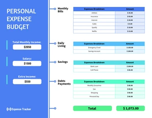 Free  Template: Personal Expenses Report Template