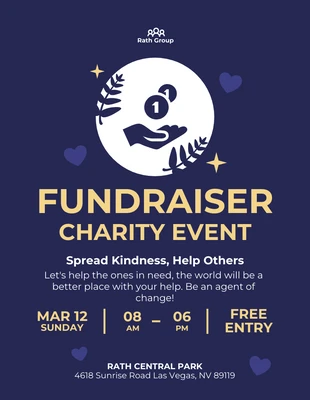 Free  Template: Eye-catchy Charity Event Flyer Template