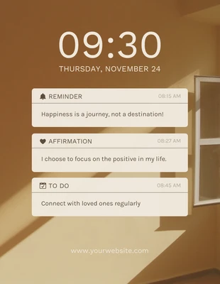 Free  Template: Neutral Notification Reminder Motivational Poster