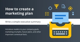 premium  Template: Steel Gray Marketing Plan Facebook Post