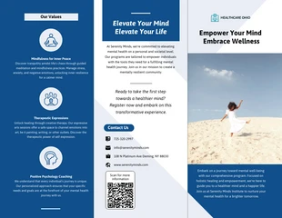 Free interactive Template: Modern Mental Health Tri-fold Brochure Template