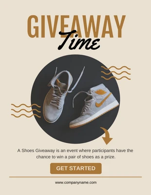 Free  Template: Shoes Giveaway Flyer Template