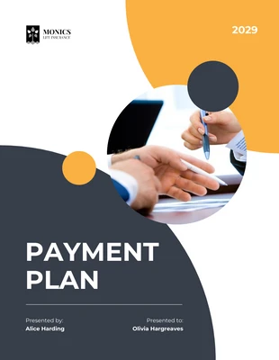 Free  Template: White Orange Payment Plan Template