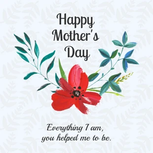 Free  Template: Floral Mother's Day Card