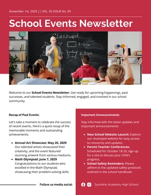 premium  Template: School Events Newsletter Template