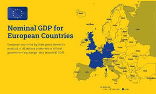 Free  Template: Nominal GDP of Europe Map Chart Template