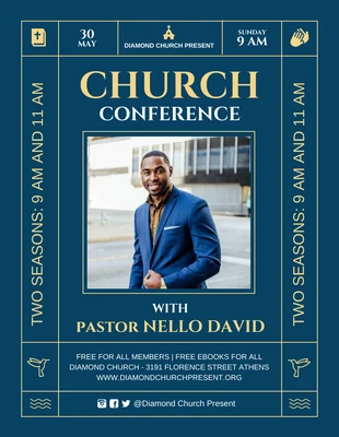 Free  Template: Church Conference Program Flyer Template