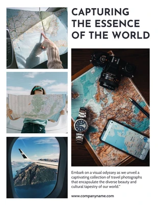 Free  Template: White Simple Photo Collage Travel Poster