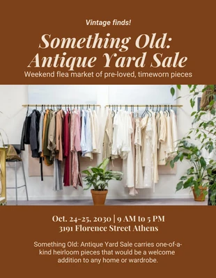 Free  Template: Yard Sale Flyer Template