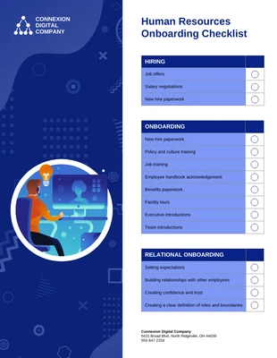 premium interactive Template: Human Resources Onboarding Checklist Template