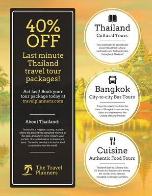 premium  Template: Thailand Travel Flyer Template