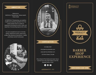 Free  Template: Barber Shop Experience Brochure Template