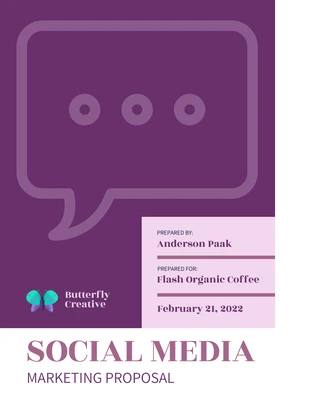 Free  Template: Violet Social Media Marketing Proposal Template