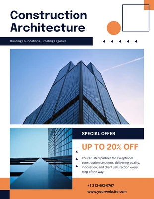 Free  Template: Construction Architecture Flyer Template