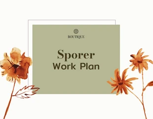 Free  Template: Green Plan Work Template