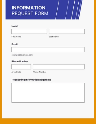 Free  Template: Information Request Form Template