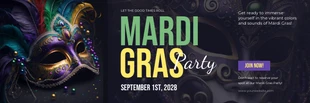 Free  Template: Dark Mardi Gras Banner