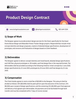 premium  Template: Product Design Contract Template