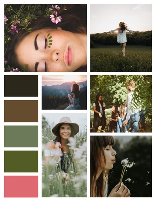 Free  Template: Earth Tones Mood Board