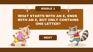 Brown Modern Minimalist Playful Riddle Game Presentation - Page 3