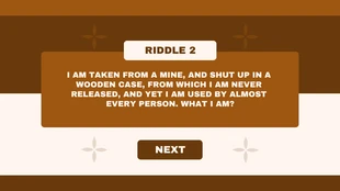 Brown Modern Minimalist Playful Riddle Game Presentation - Page 5