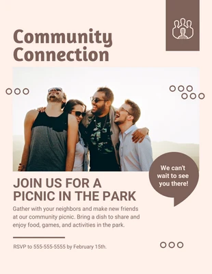 Free  Template: Color Themed Picnic Flyer Template