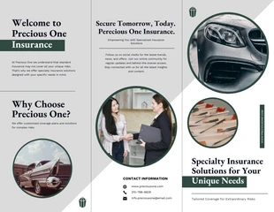 Free  Template: Insurance Products Brochure Template