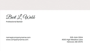 Simple modern Business Card Barberr - Page 2