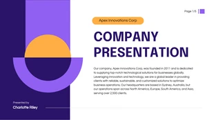 Free  Template: Geometric Company Presentation Template