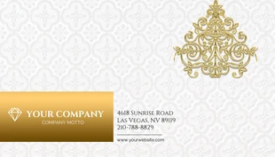 Free  Template: Simple Gold Element Jewelry Business Card