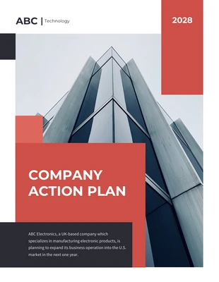 Free  Template: Clean Modern Action Plan Template