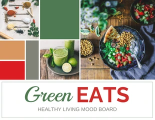 Free  Template: Healthy Eating Mood Board