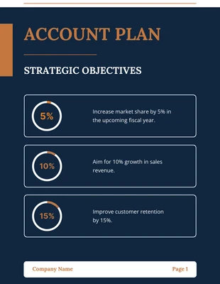 Free  Template: Rounded Square Account Plan Template