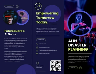 business  Template: AI in Disaster Response Planning C Fold Brochure Template