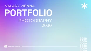 premium  Template: Gradient Photography Portfolio Presentation Template