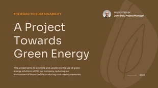 Free  Template: Neutral Tone Sustainability Project Presentation Template