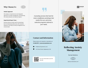 premium  Template: Anxiety Management Accordion-Fold Brochure Template