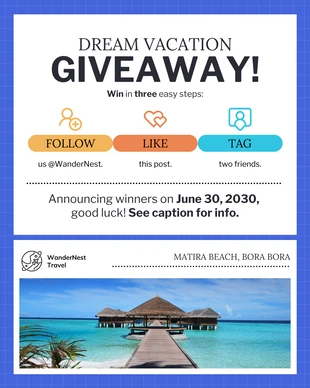 Free  Template: Giveaway Announcement Facebook Portrait Template