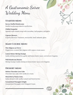 Free  Template: Beige Modern Aesthetic Wedding Menu