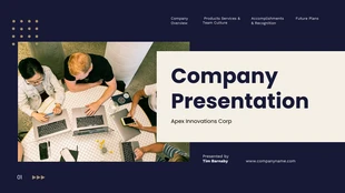 Free  Template: Port Gore Company Presentation Template