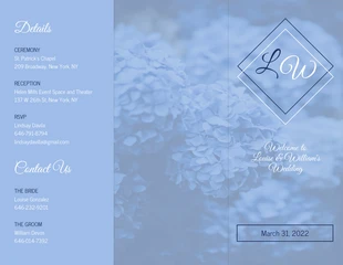 premium  Template: Spring Wedding Tri Fold Brochure Template