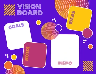 premium  Template: Vibrant Editable Online Vision Board