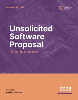 Free  Template: Unsolicited Software Proposal Template