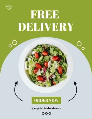 Free  Template: Simple Free Delivery Order Flyer Template