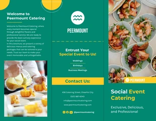 premium  Template: Social Event Catering Brochure Template