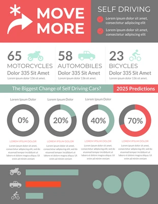 Free  Template: Self Driving Move More Infographic Template