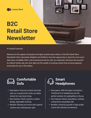 Free  Template: B2C Retail Store Newsletter Template