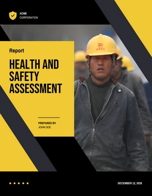 Free  Template: Health and Safety Assessment Report Template